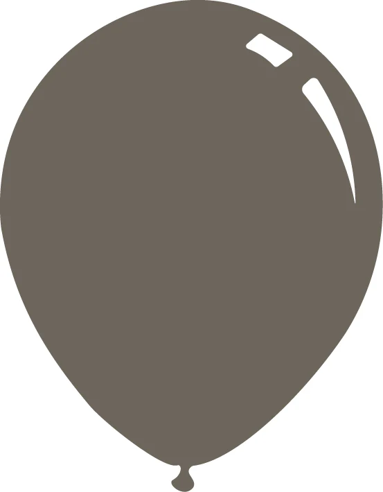 9" Deco Pebble Grey (Lead Grey) Decomex Latex Balloons (100 Per Bag)
