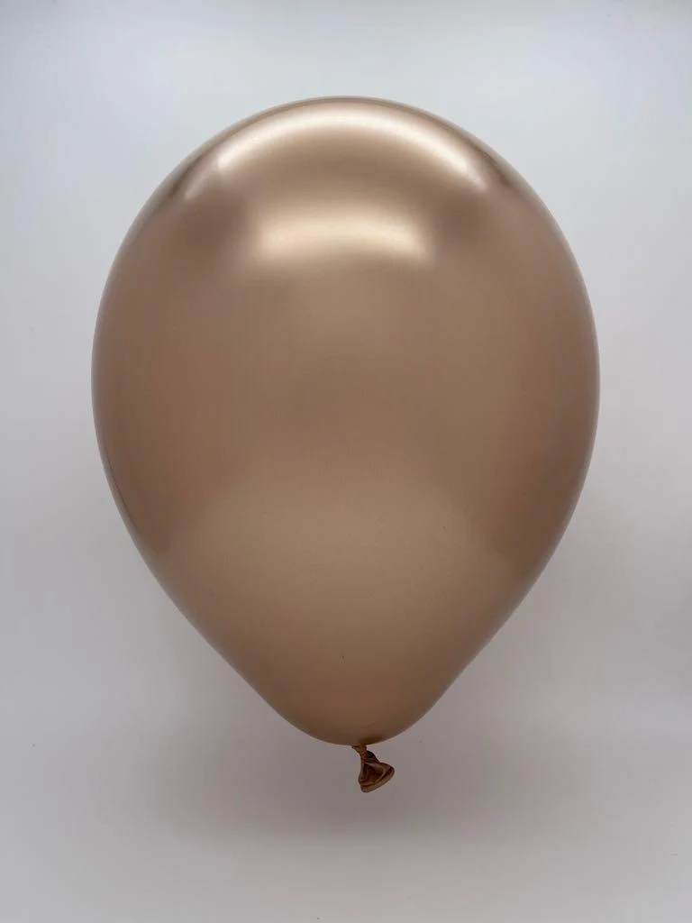 16"-18" Inflated Decomex Luster Latex Balloons (25 Per Bag) Gold - Image 2