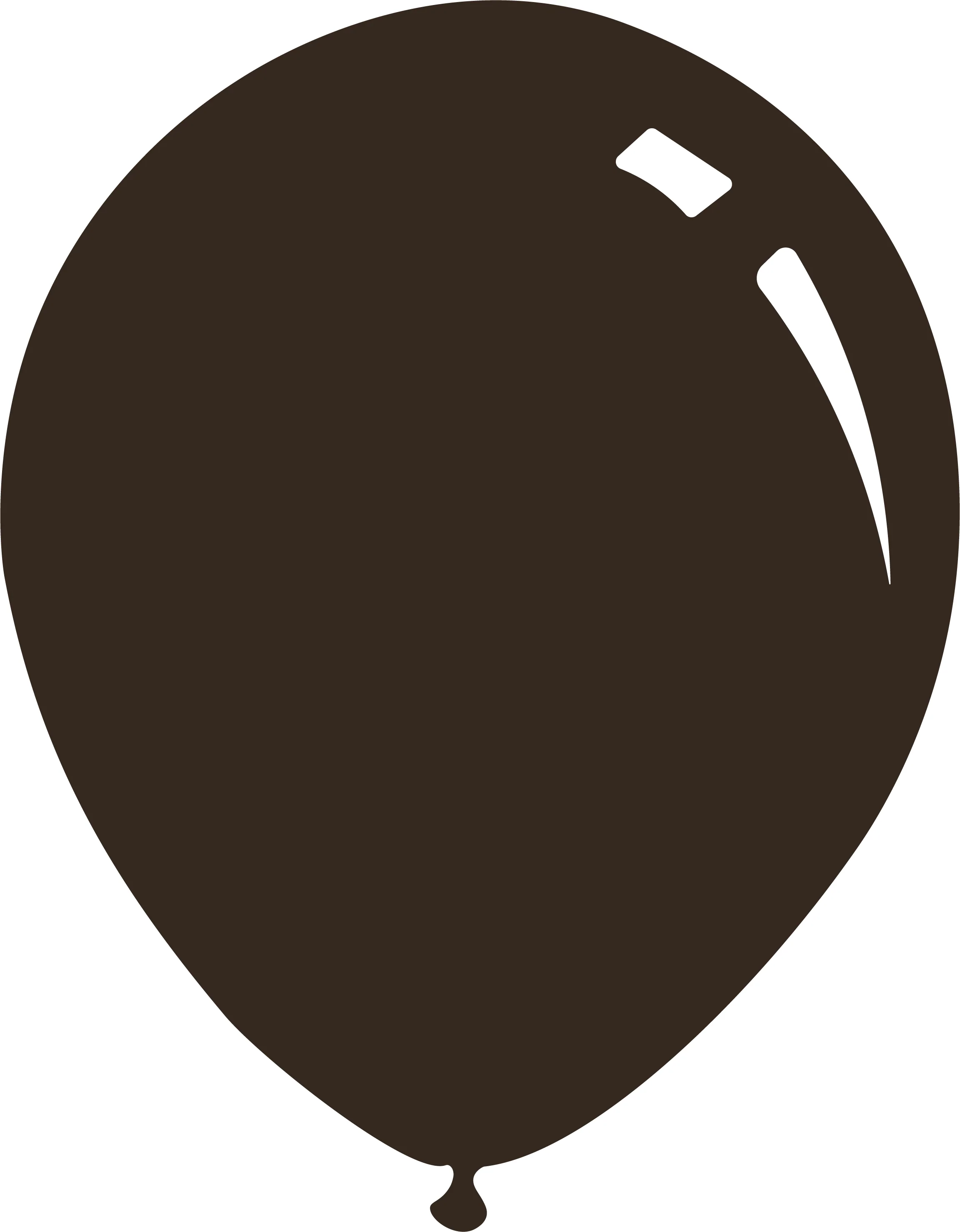 26" Deco Chocolate Brown Decomex Latex Balloons (10 Per Bag)