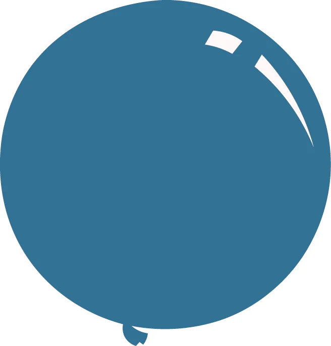 36" Deco Dusty Blue Decomex Latex Balloons (5 Per Bag)