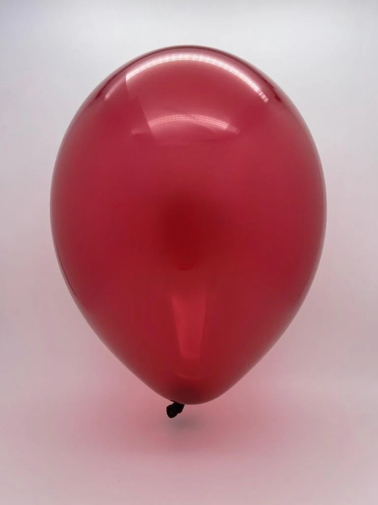 24" Crystal/Jewel Burgundy Latex Balloons (3 Per Bag) Brand Tuftex - Image 2