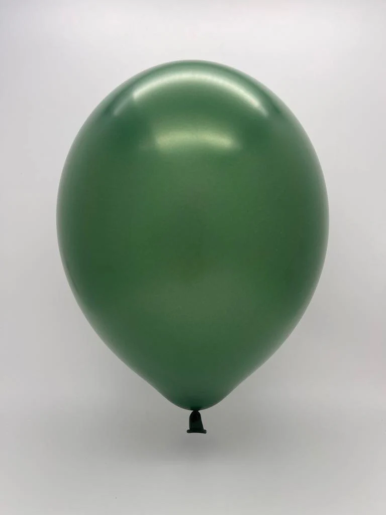 24" Pearl Metallic Forest Green Tuftex Latex Balloons (3 Per Bag) - Image 2