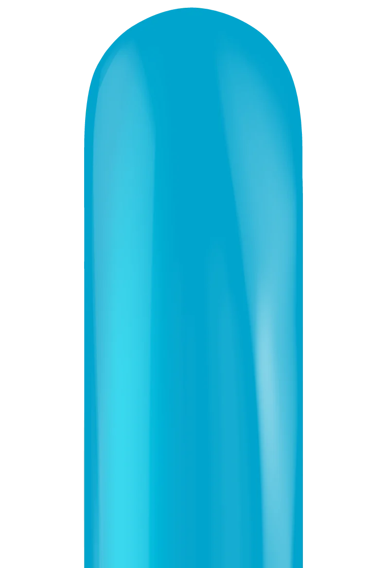 TT-260's Designer Pastel Turquoise Tuftex Brand Twisting Animal Latex Balloons - Image 4